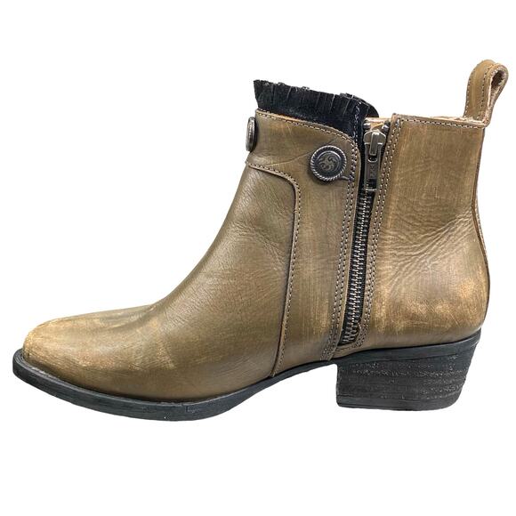 Corral Women’s Brown Leather Distressed Western Ankle Boot Size US 8 - Picture 2 of 12